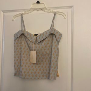 NWT La Chocole Short Sleeve Slightly Crop Top South African Brand RARE! - Sz M